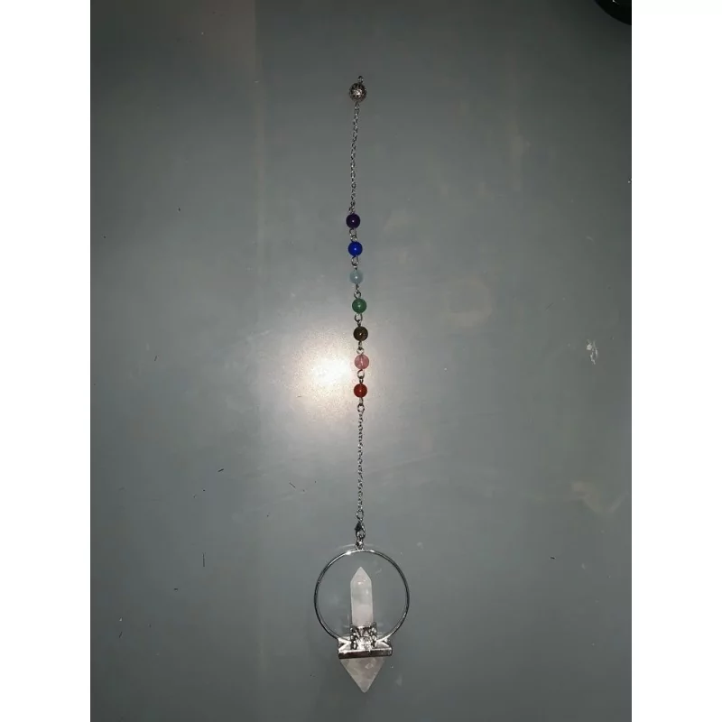 Pendule 7 Chakra En Pierre Naturelle - Magie Kali - Boutique ésotérique, spiritisme et occultisme en ligne