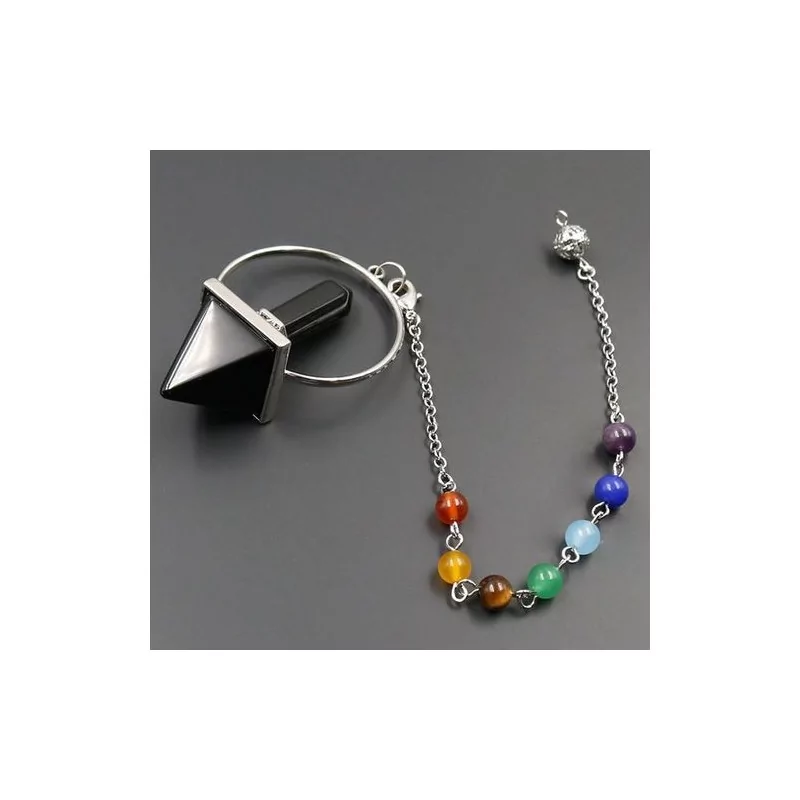 Pendule 7 Chakra En Pierre Naturelle - Magie Kali - Boutique ésotérique, spiritisme et occultisme en ligne