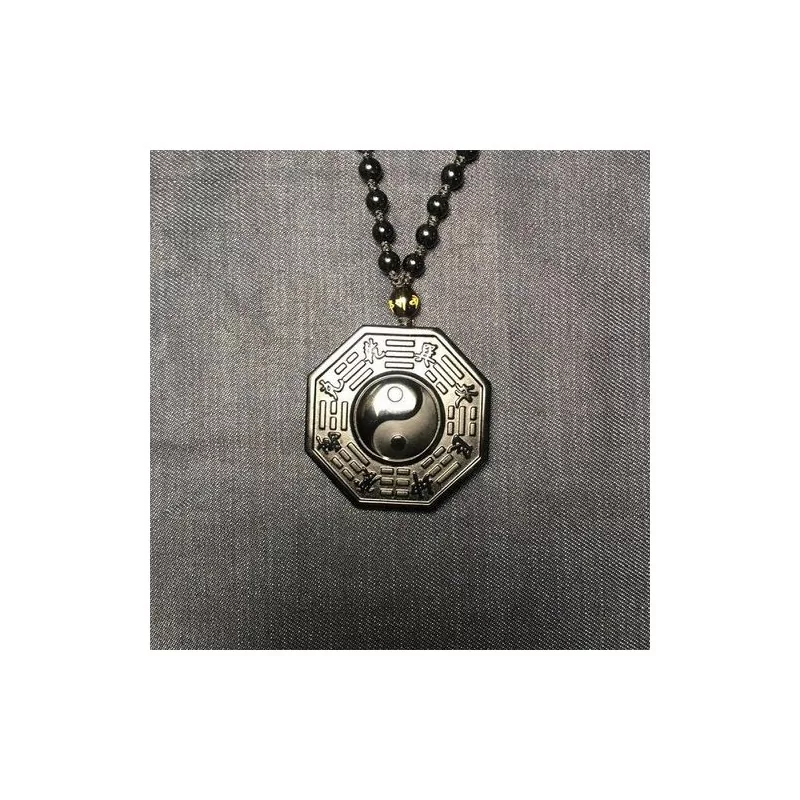 Pendentif en obsidienne Yin-Yang - Magie Kali - Boutique ésotérique, spiritisme et occultisme en ligne