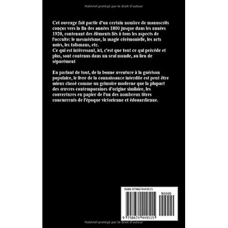 LE LIVRE DE LA CONNAISSANCE INTERDITE: MAGIE NOIRE, SUPERSTITIONS, CHARMES ET DIVINATION - Magie Kali - Boutique ésotérique, sp