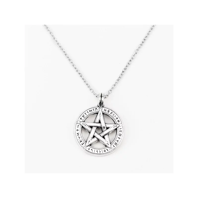 Lemegeton Collier avec pendentif pentagramme et futhark - Magie Kali - Boutique ésotérique, spiritisme et occultisme en ligne