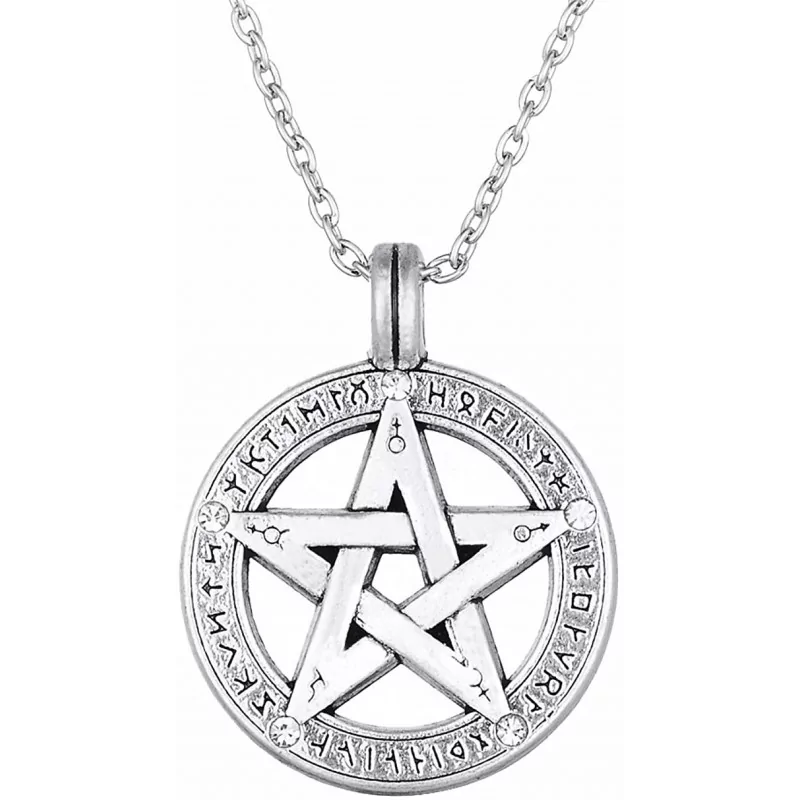 Lemegeton Collier avec pendentif pentagramme et futhark - Magie Kali - Boutique ésotérique, spiritisme et occultisme en ligne