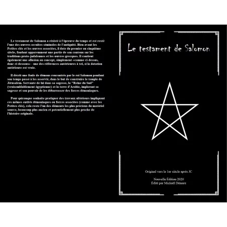 Le testament de salomon - Magie Kali - Boutique ésotérique, spiritisme et occultisme en ligne