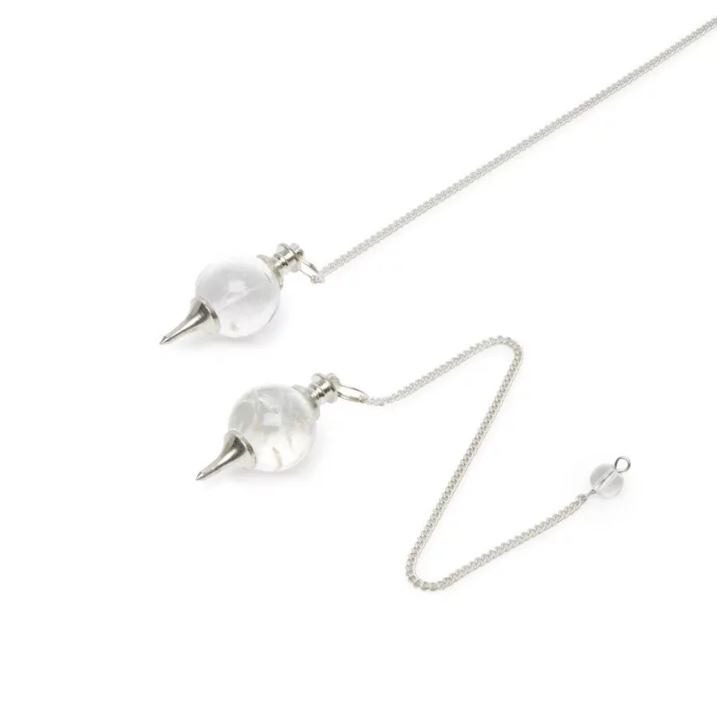 Pendule en pierre naturelle cristal de roche - Magie Kali - Boutique ésotérique, spiritisme et occultisme en ligne