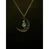 Collier lune luminescente pendentif plaqué argent - Magie Kali - Boutique ésotérique, spiritisme et occultisme en ligne