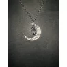Collier lune luminescente pendentif plaqué argent - Magie Kali - Boutique ésotérique, spiritisme et occultisme en ligne