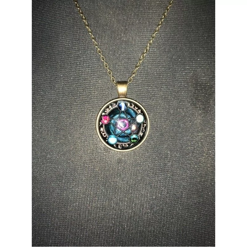 Collier Pendentif Wiccan pentacle élémentaire - Magie Kali - Boutique ésotérique, spiritisme et occultisme en ligne