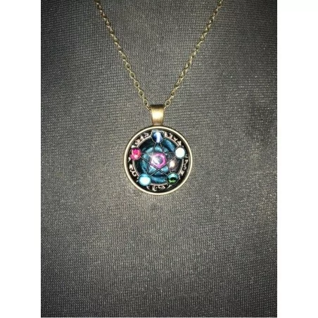 Collier Pendentif Wiccan pentacle élémentaire - Magie Kali - Boutique ésotérique, spiritisme et occultisme en ligne